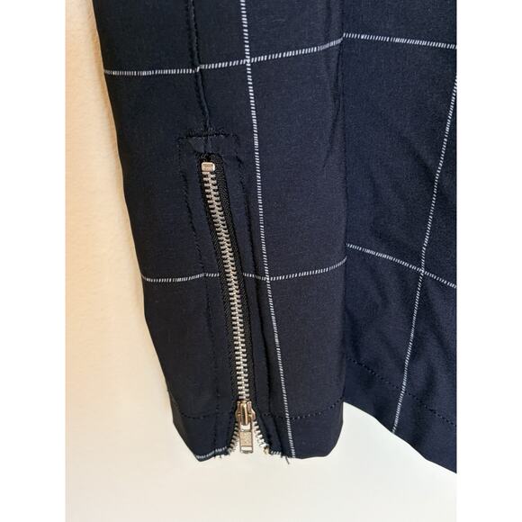 Albion Black Going Places Windowpane Check Cinch Waist Nylon Activewear Dress M - Picture 6 of 10